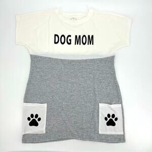 Dog Mom by Novept Shirt Dress Tunic Top with Pockets Size M